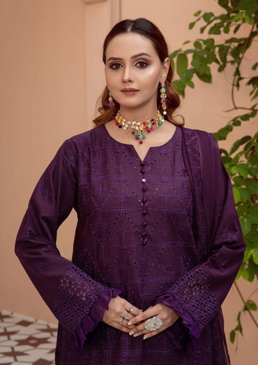 Cotton Kari By Anaya Noor Emb CK Lawn 3-PC