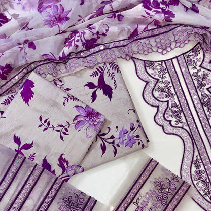 Aneelas Emb Luxury Lawn 3PC