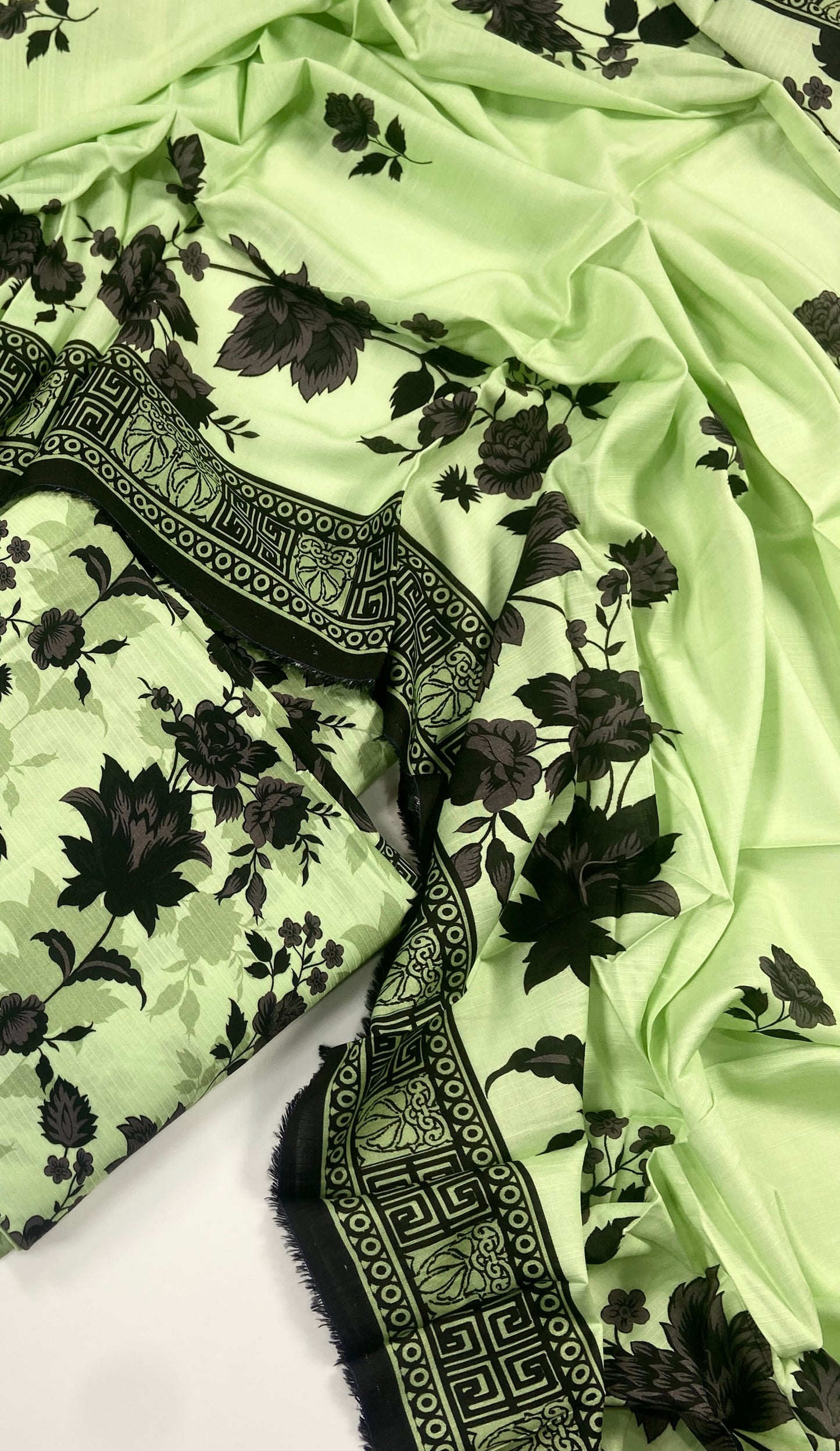 Anaya Noor Printed Bana Dora Slub Linen 3PC