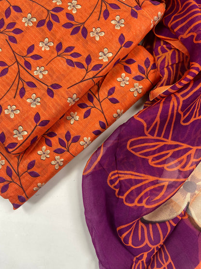 Beechtree Printed With Bamber Dupatta 3-PC