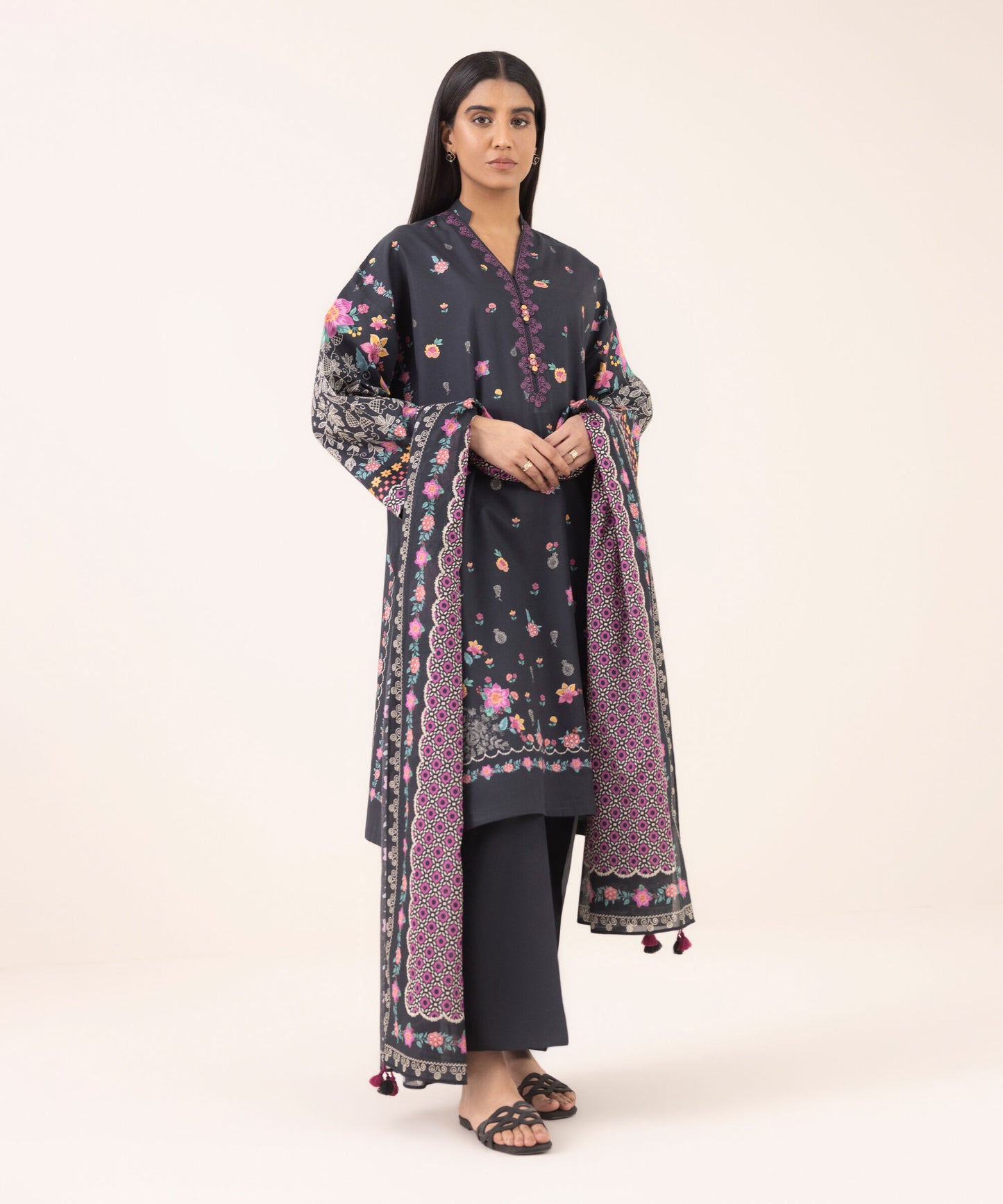 Sapphire Daily Printed Lawn 3PC
