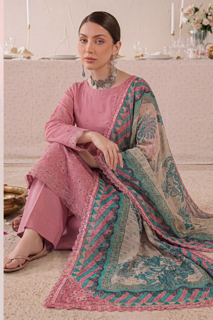Morocco By Anaya Noor Emb Chickenkari Lawn 3PC