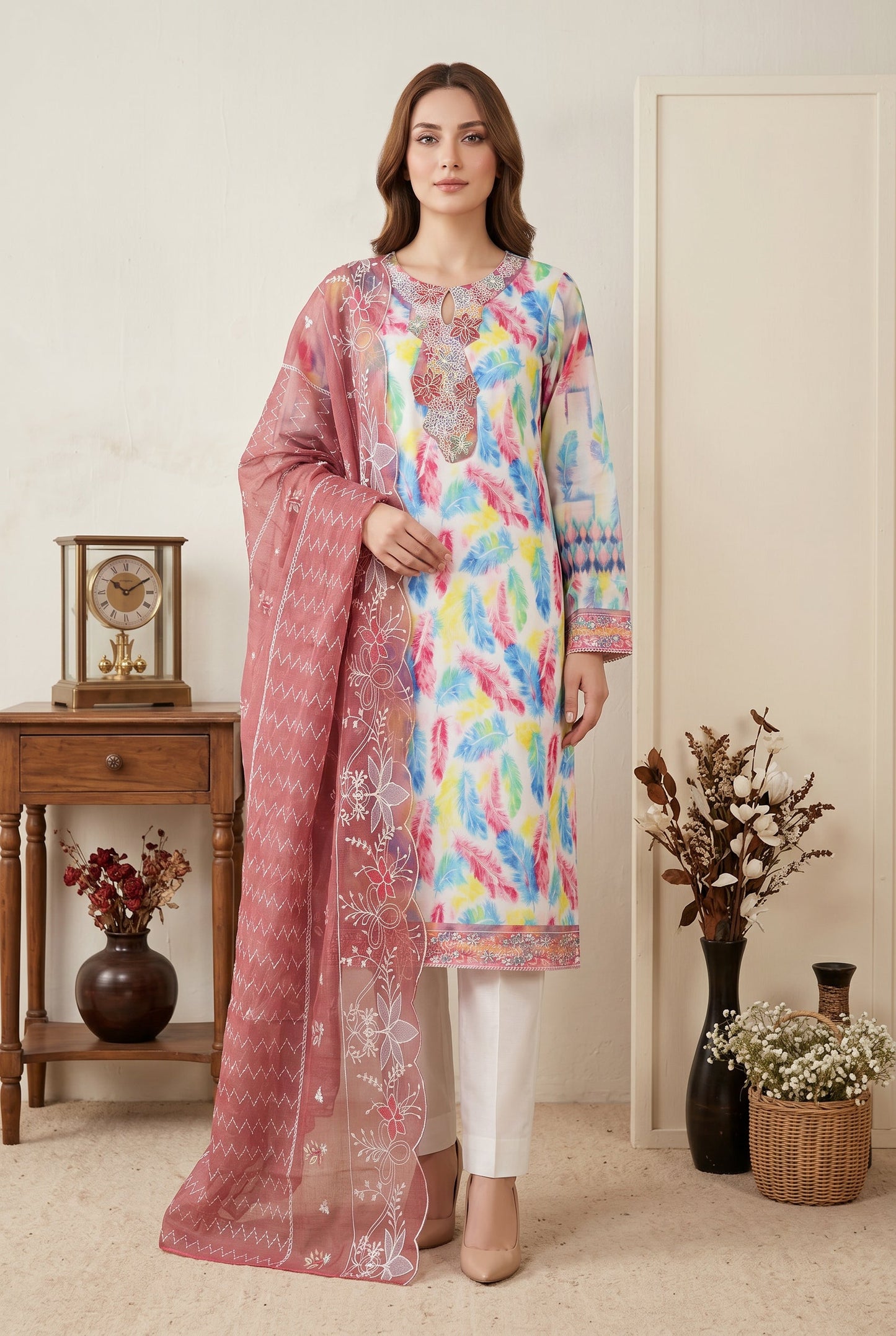 Marvel By Anaya Noor Digital Printed Lawn 3PC