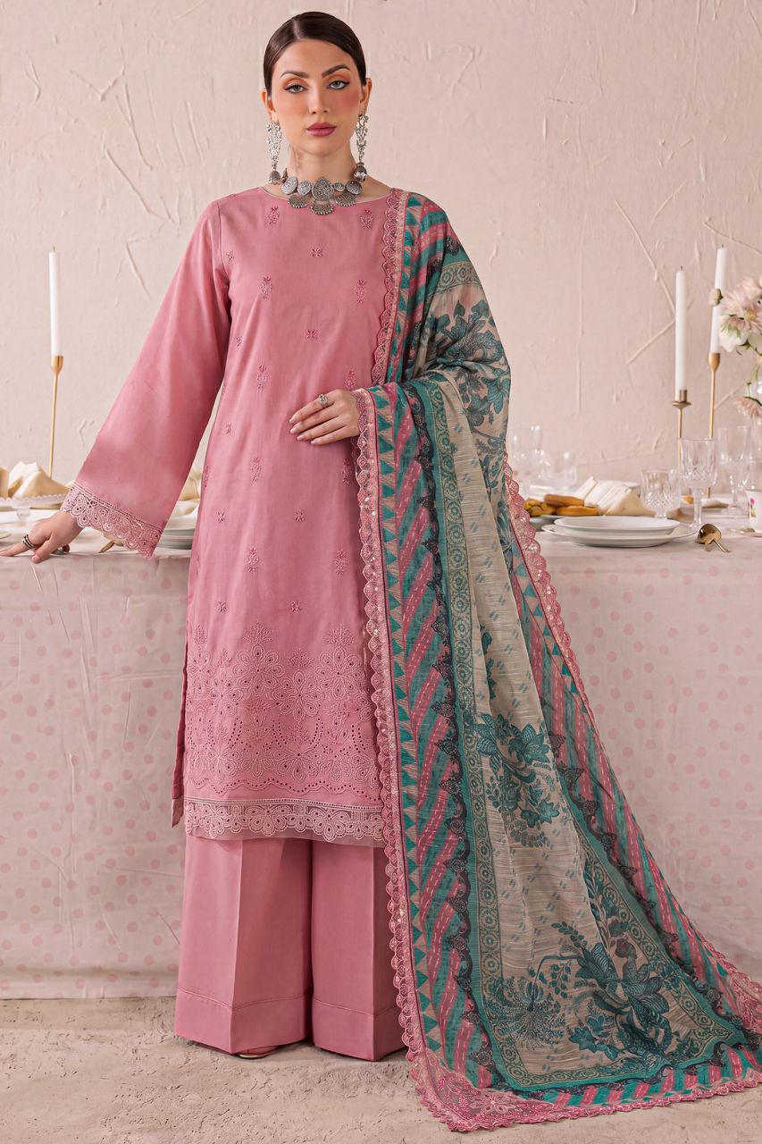 Morocco By Anaya Noor Emb Chickenkari Lawn 3PC