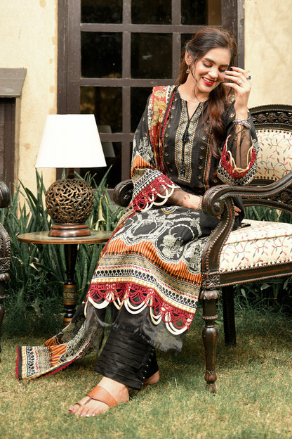 Nada By Murashe Printed Doria Lawn 3-PC