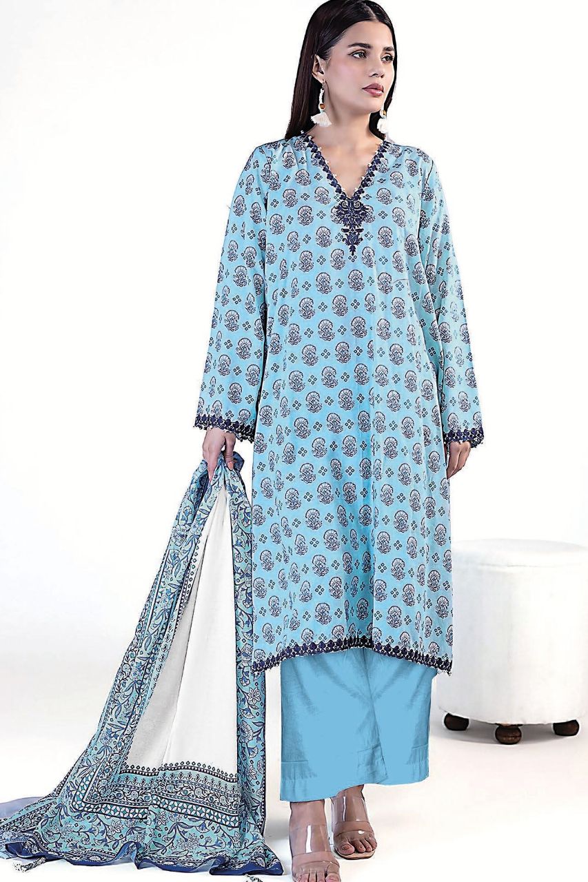 Khaadi Digital Printed Lawn 3PC