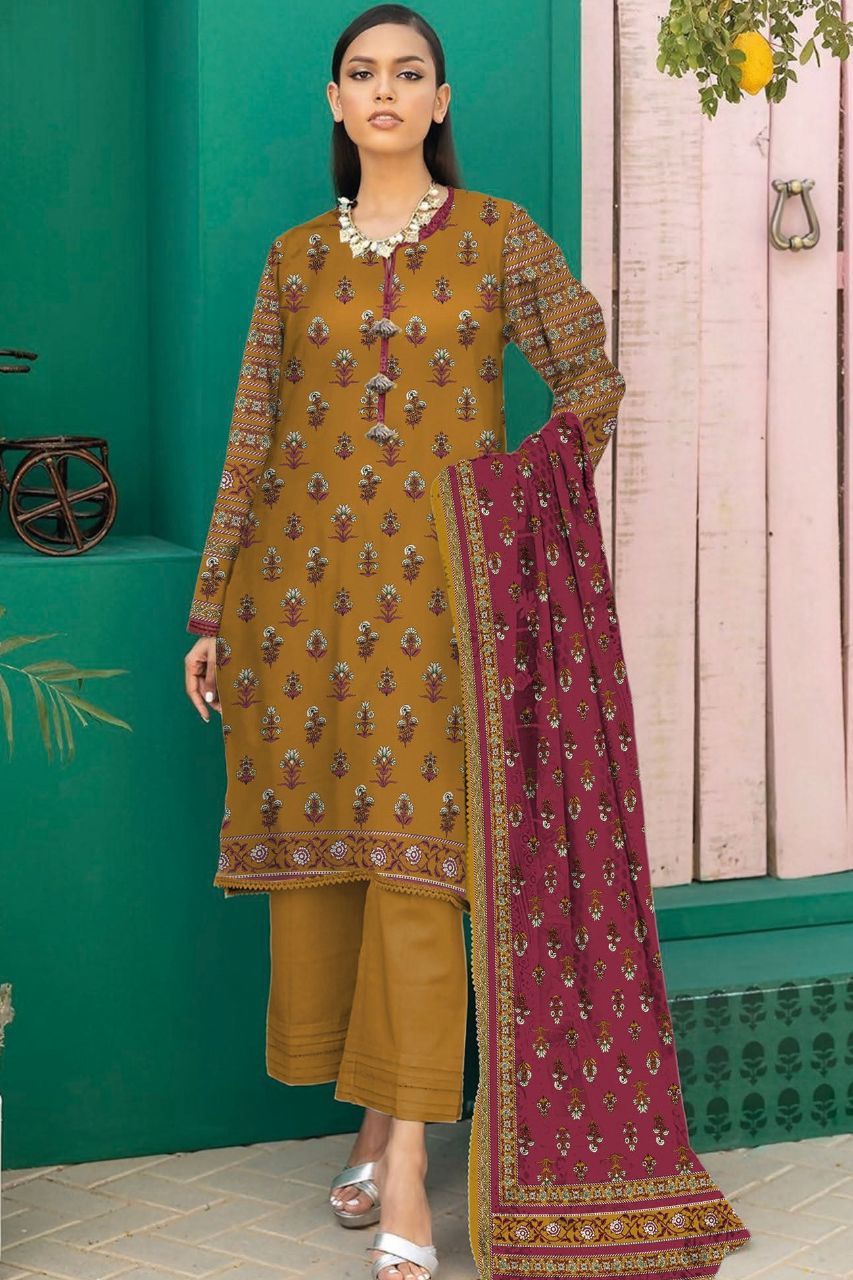 Khaadi Digital Printed Lawn 3PC