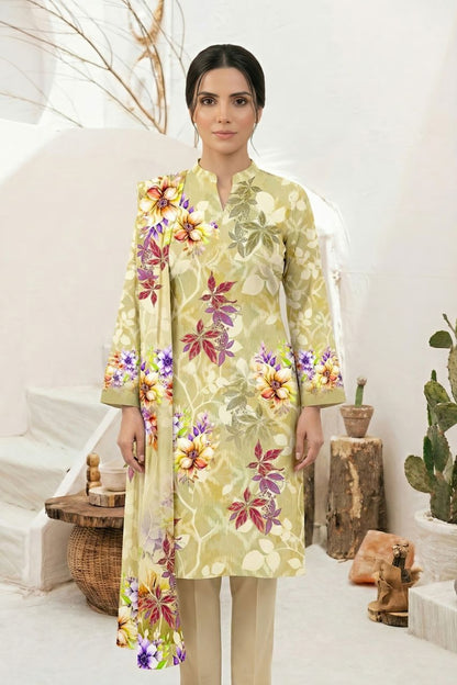 Classics By Motifz Digital Printed Lawn 3PC