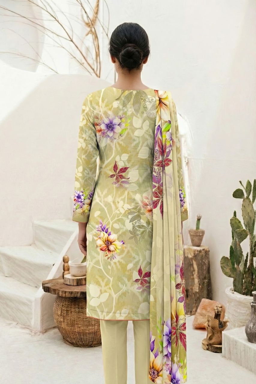 Classics By Motifz Digital Printed Lawn 3PC