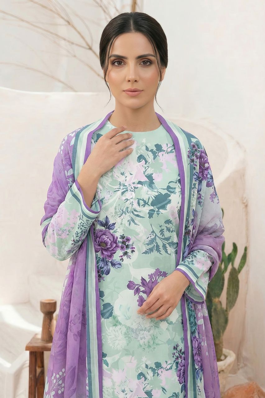 Classics By Motifz Digital Printed Lawn 3PC