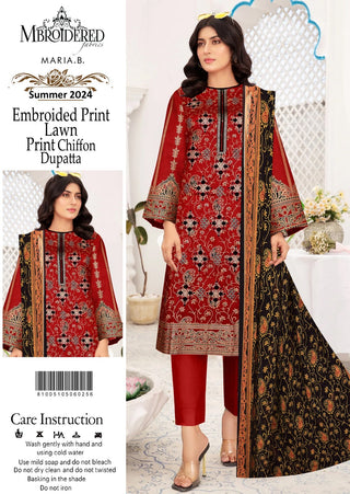 Mix Brand 3-Piece Embroidered And Printed Lawn 2024