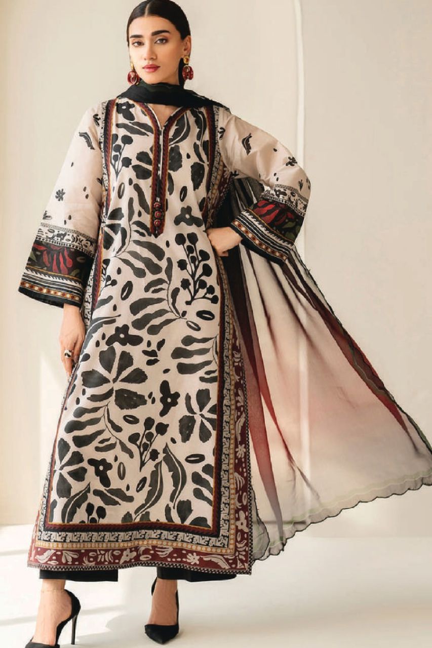 Baroque Digital Printed Lawn 3PC