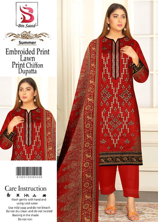 Mix Brand 3-Piece Embroidered And Printed Lawn 2024