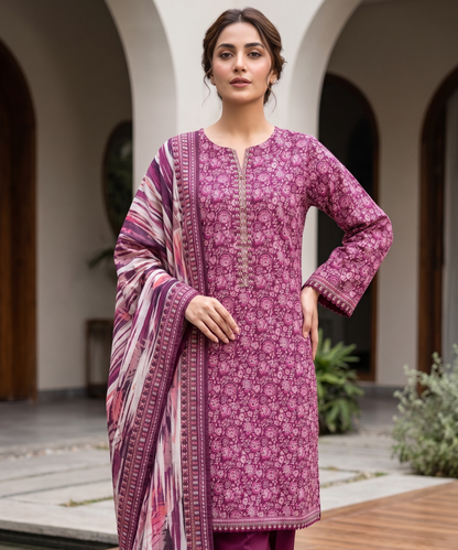 Bin Saeed Digital Printed Lawn 3PC