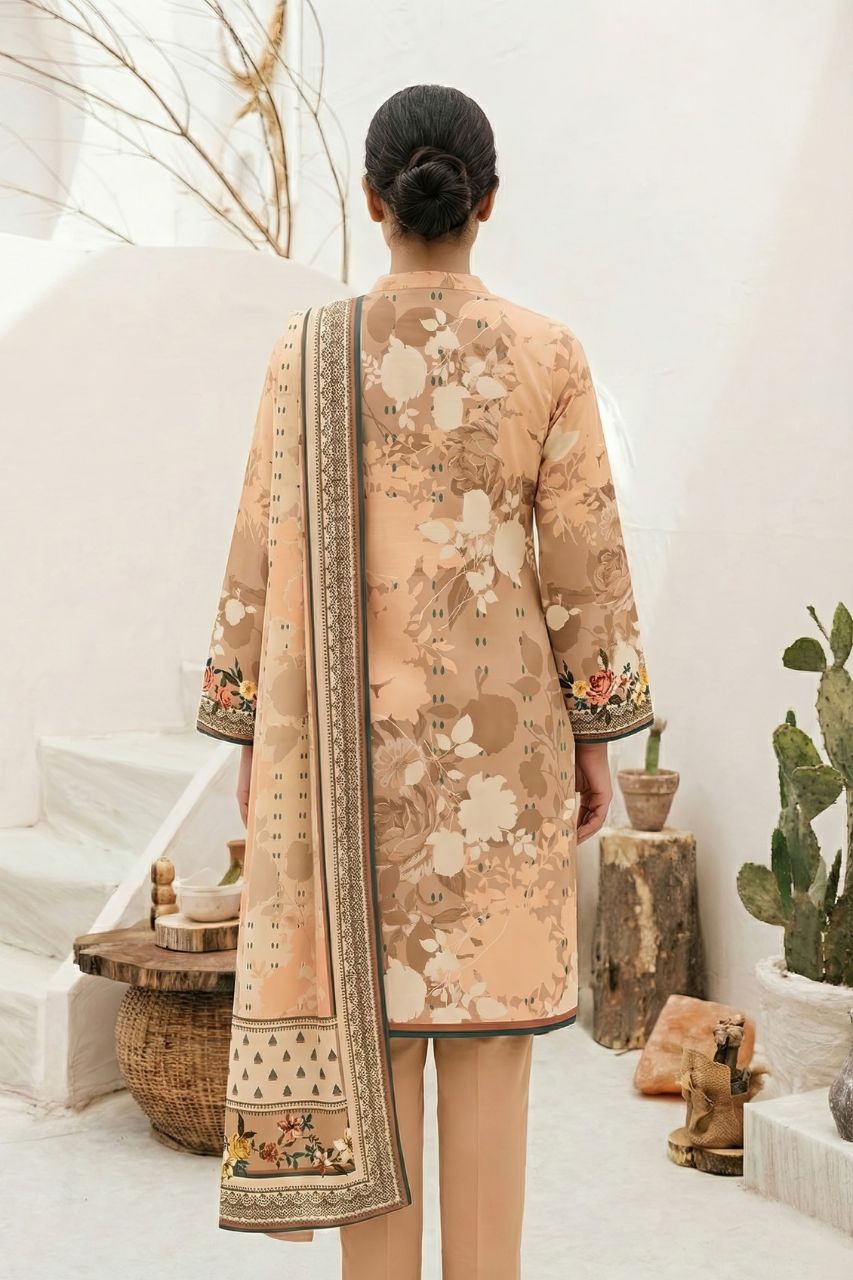 Classics By Motifz Digital Printed Lawn 3PC