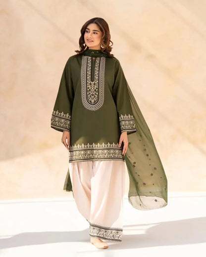 Sapphire Emb Dhanak 3PC