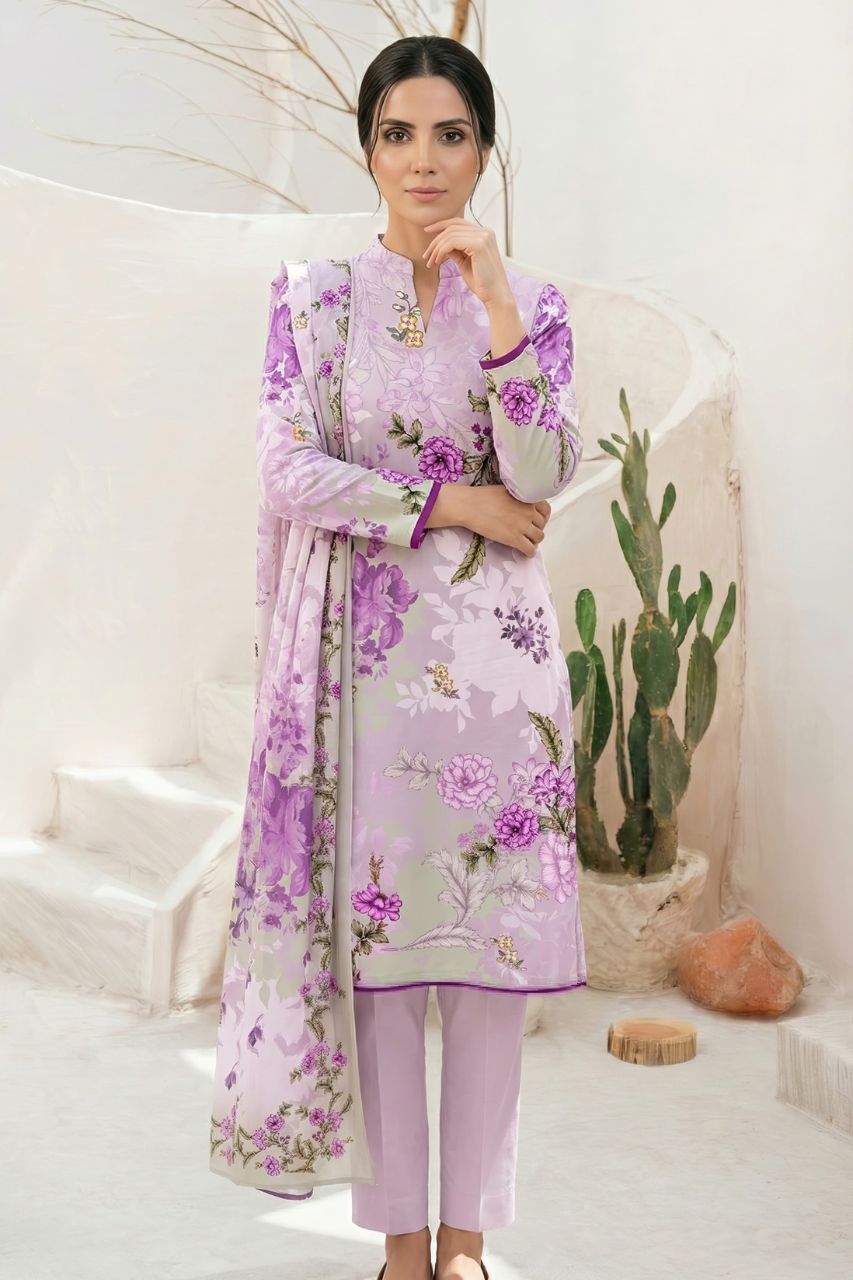Classics By Motifz Digital Printed Lawn 3PC