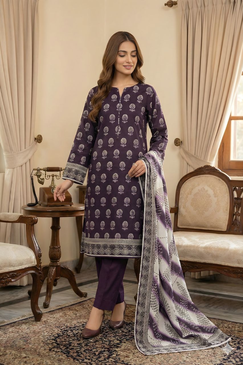 Arfa By Marooj Chamki Printed Lawn 3PC