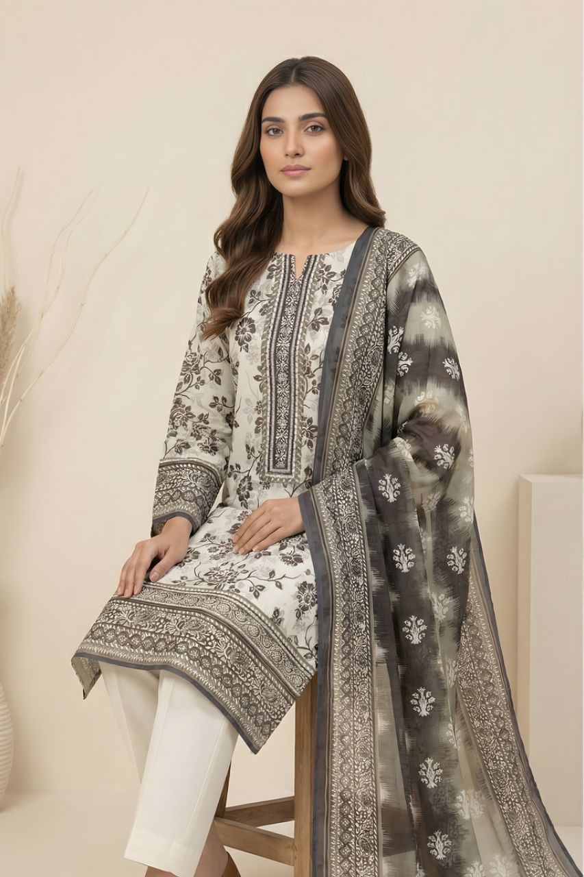Marooj Gold Magic Printed Lawn 3PC