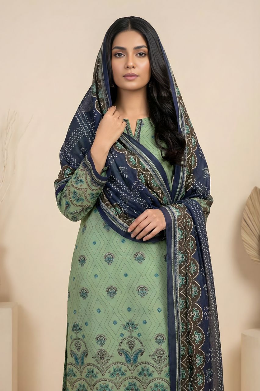 Marooj Gold Magic Printed Lawn 3PC