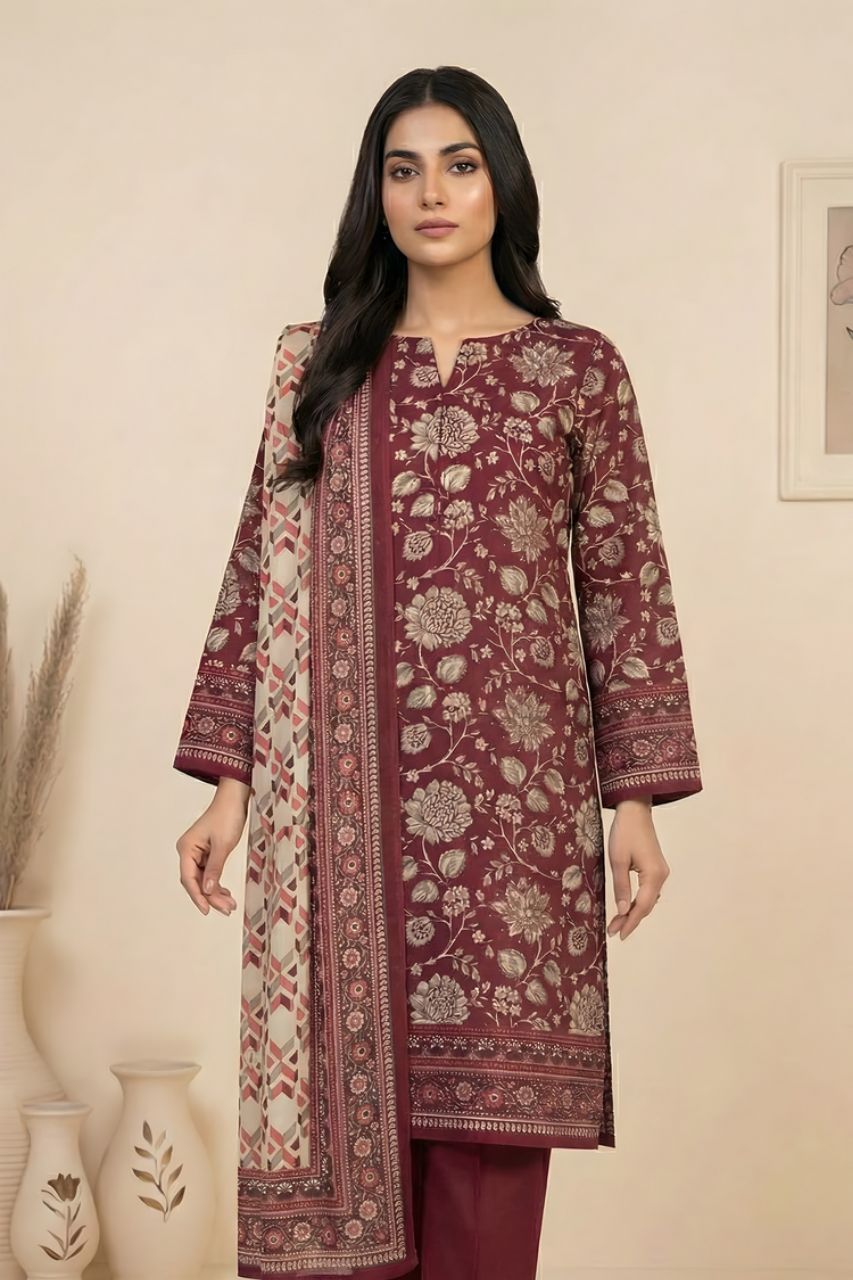 Marooj Gold Magic Printed Lawn 3PC