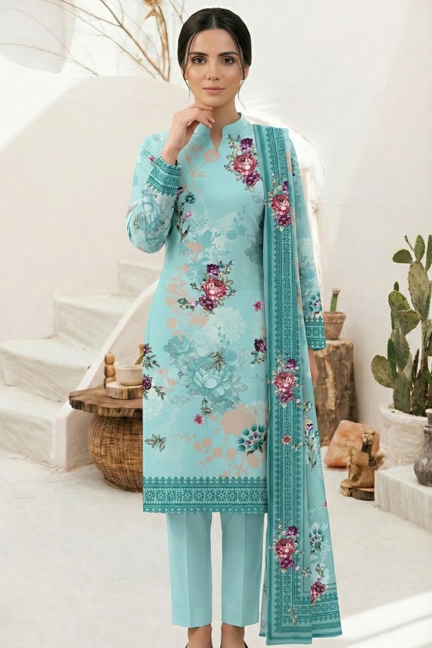 Classics By Motifz Digital Printed Lawn 3PC