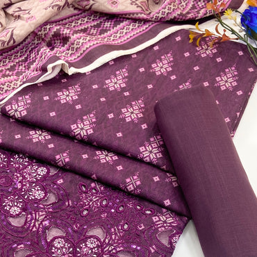 Anaya Noor Printed & Emb Khaddar 3PC