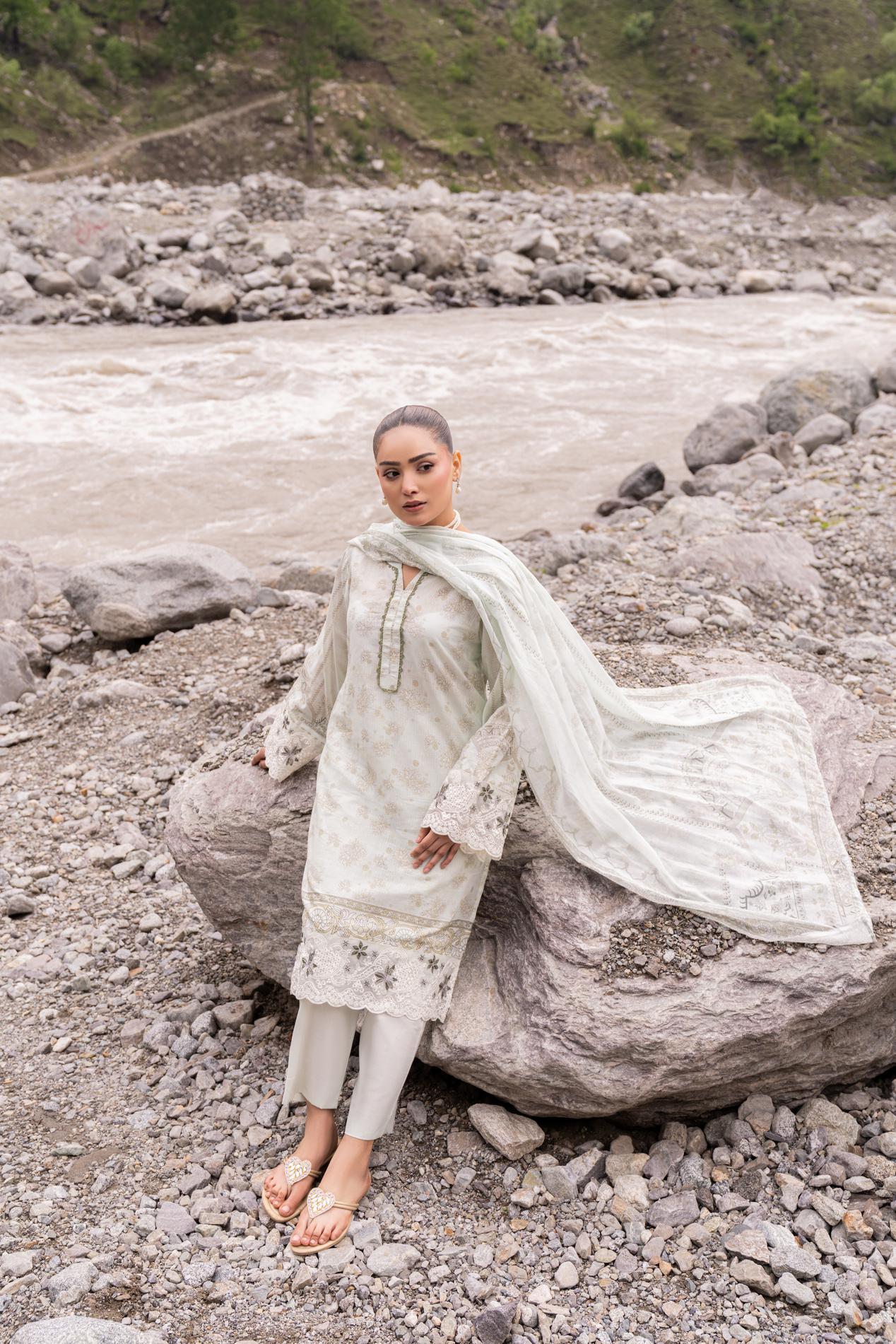 Shanaya Digital Emb Lawn 3PC