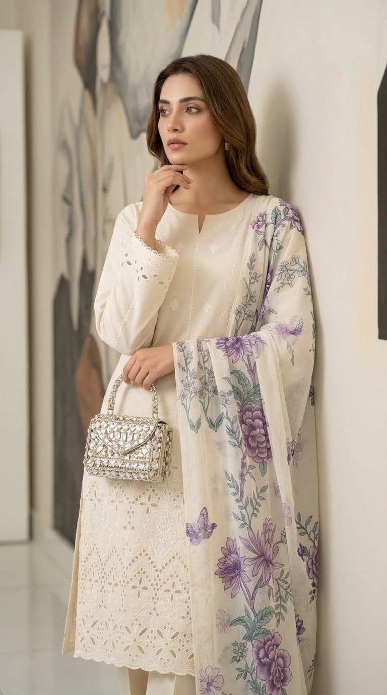 Dream Stone By Anaya Noor Full Heavy Emb Viscose 3PC