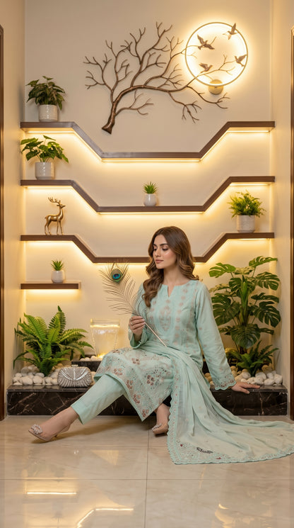 Halima By Anaya Noor Premium Emb Viscose 3PC