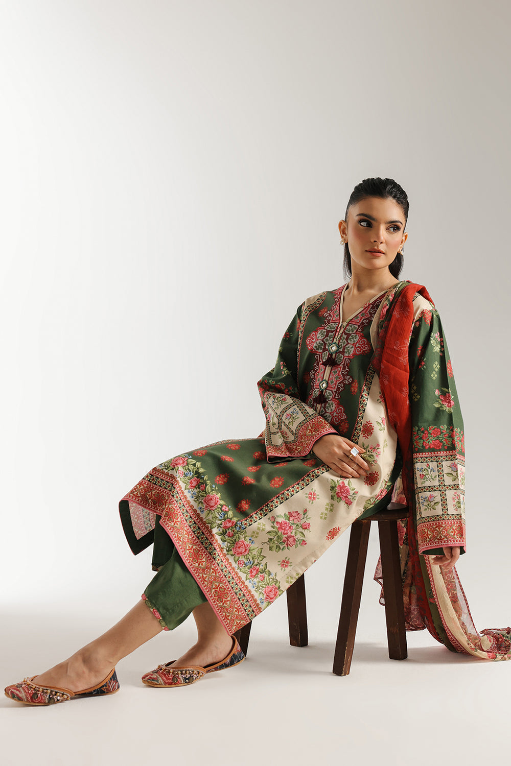 Ethnic Digital Printed Lawn 3PC