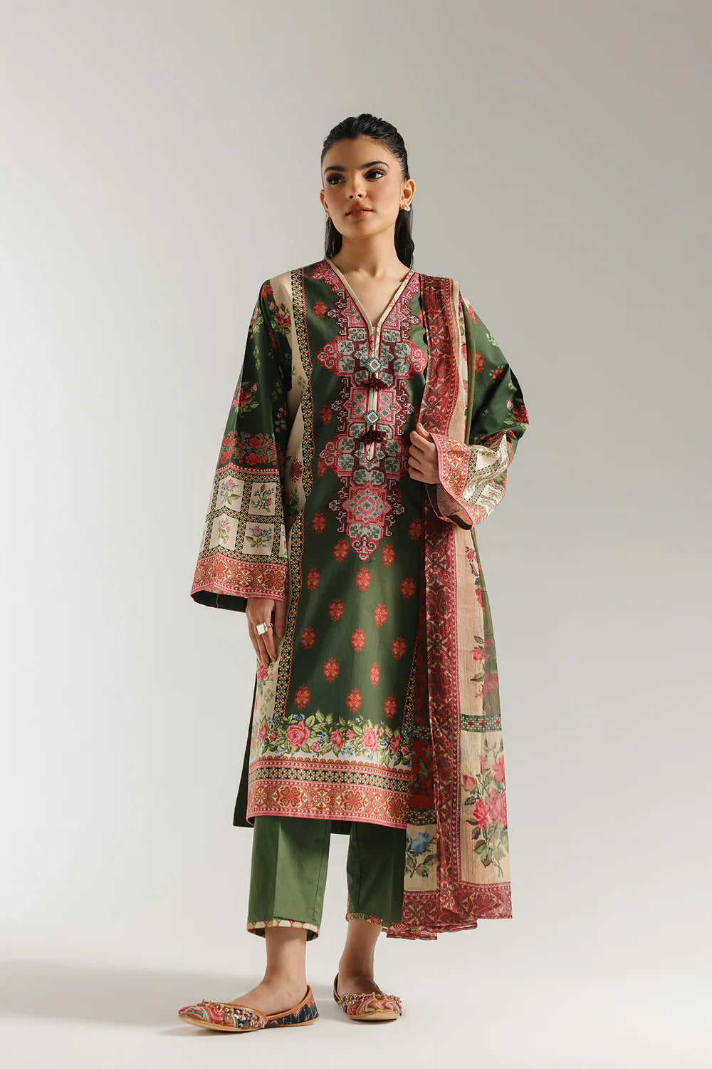 Ethnic Digital Printed Lawn 3PC