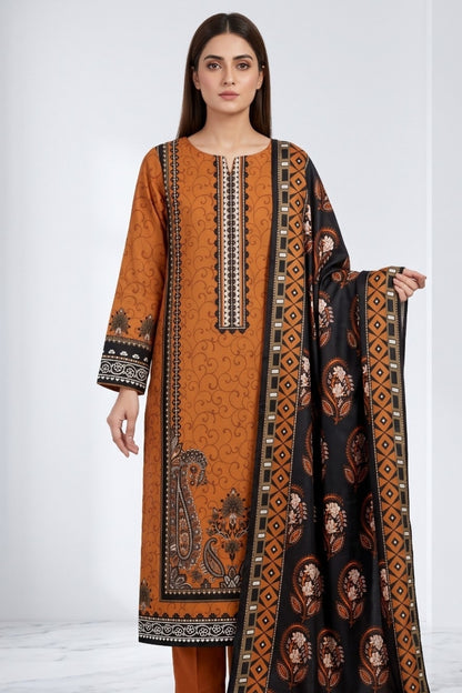 Anaya Noor Digital Printed Cotry Khaddar 3PC