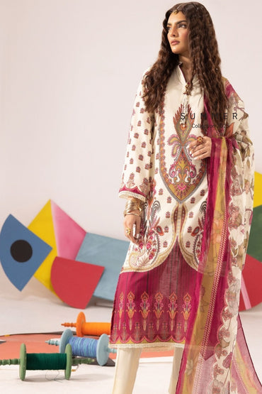 ( Bundle of 10 ) Lailama Printed Lawn 3-PC