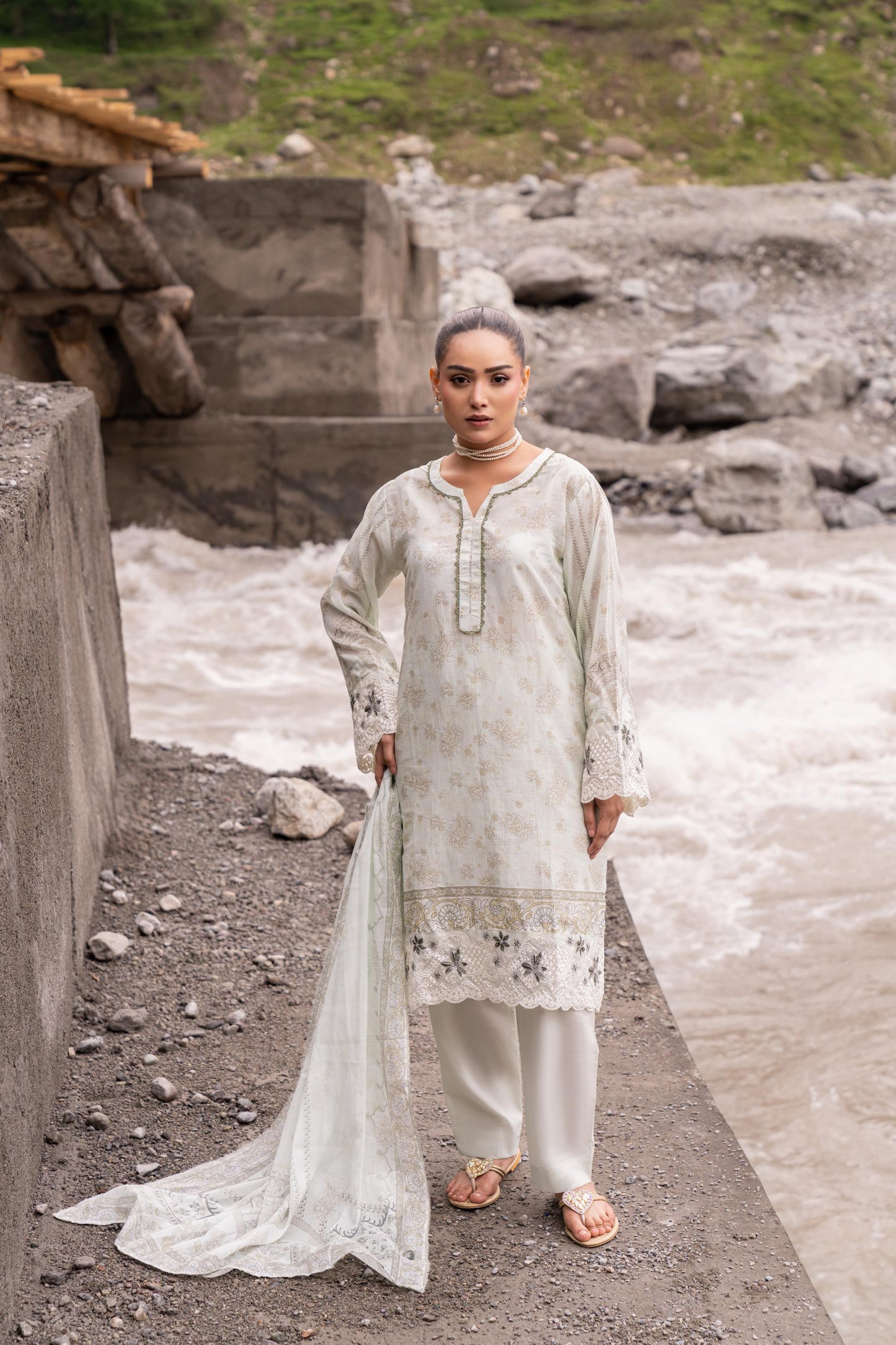 Shanaya Digital Emb Lawn 3PC