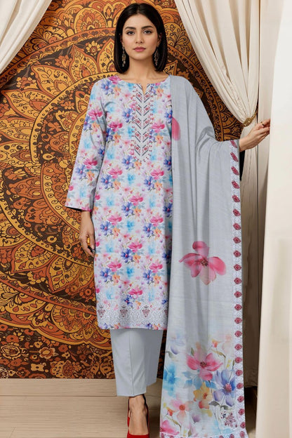 Elira By Tawakkal Digital Printed & Emb Lawn 3PC