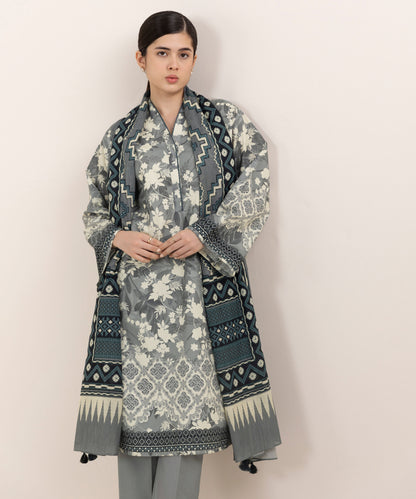 Sapphire Daily Digital Printed Lawn 3PC