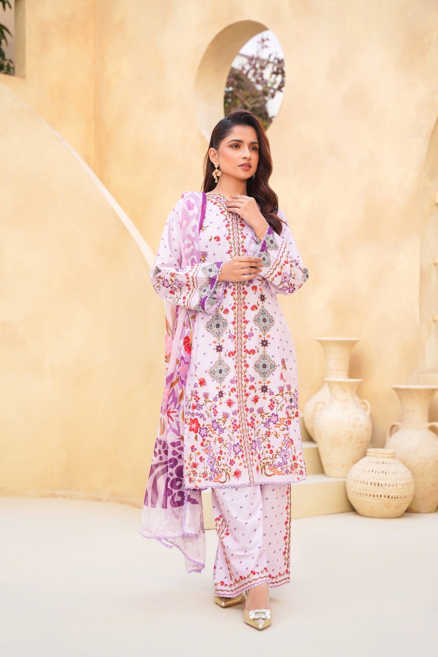 Floral By Anaya Noor Digital Printed Lawn 3PC
