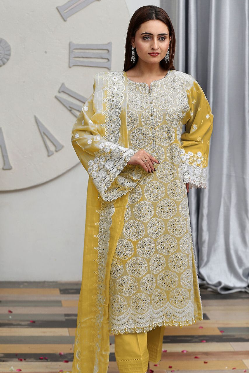 Zarmeen & Emaan Premium Emb Lawn 3PC