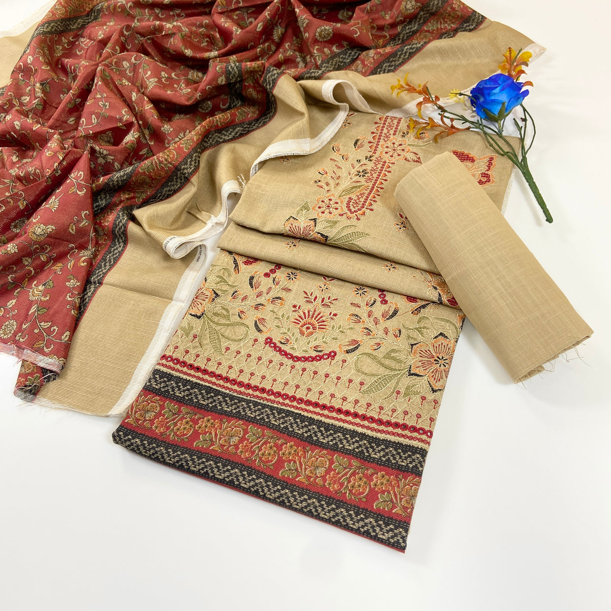 Anaya Noor Winter 2026 Plain Emb Khaddar 3PC
