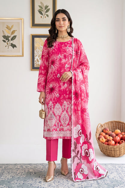 Print Kari By Anaya Noor Heavy Emb Banadora Lawn 3PC