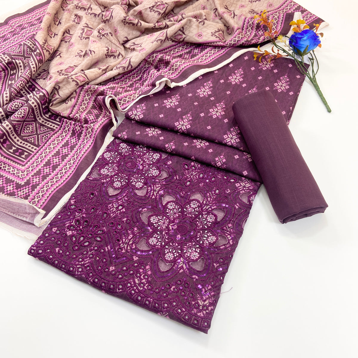 Anaya Noor Printed & Emb Khaddar 3PC