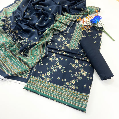 Rijja By Murashe Premium Printed Linen Viscose 3PC