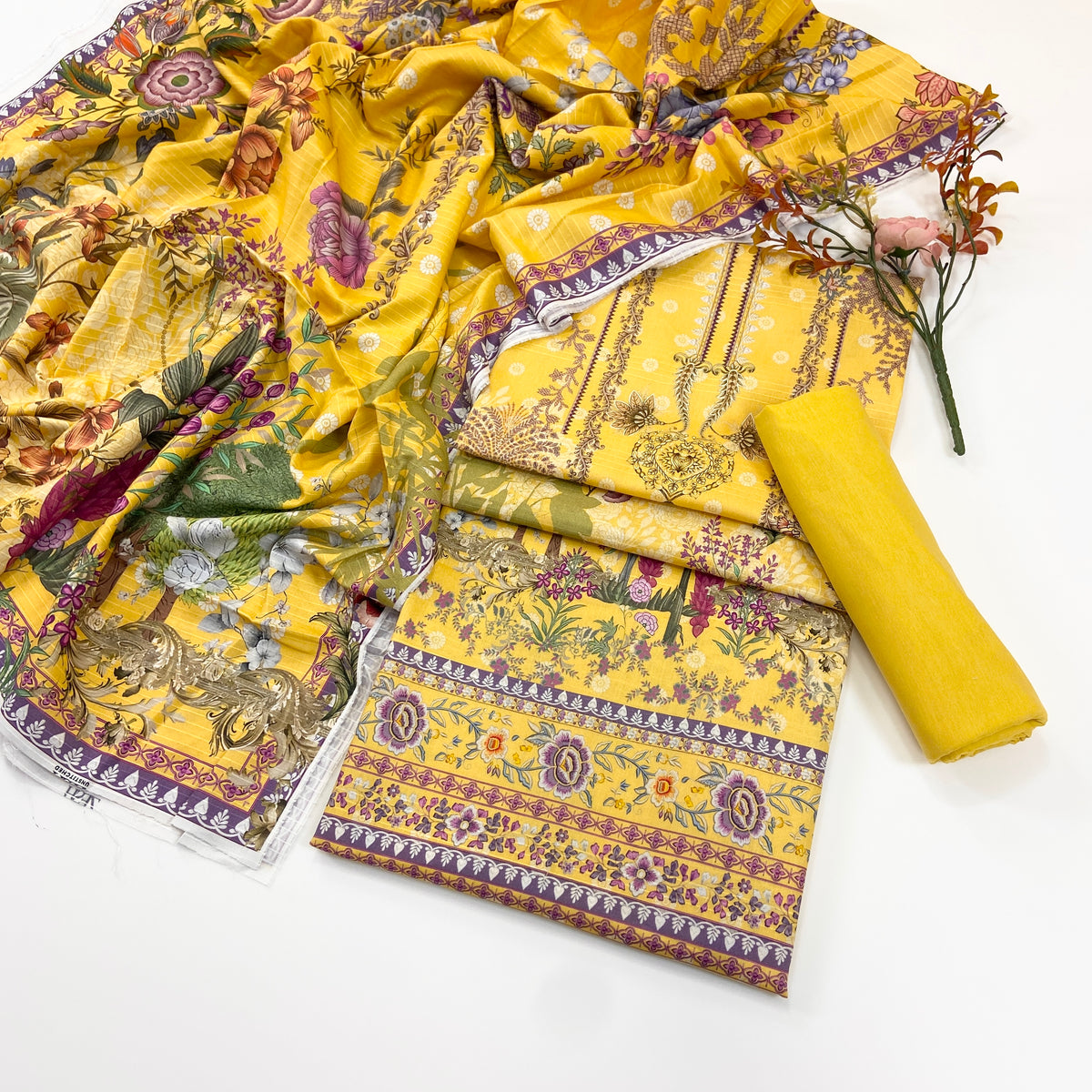 Zesh Printed Velvet Dora Viscose 3PC