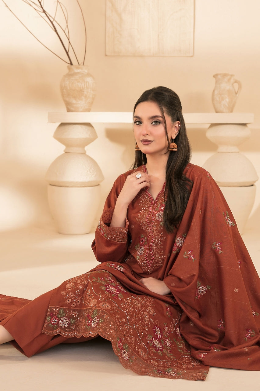 Monae By Tawakkal Luxury Embroidered Dhanak Volume 3PC