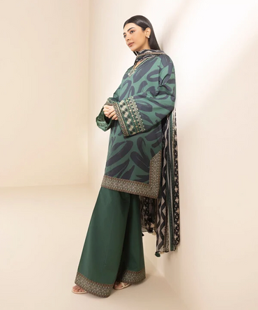 Sapphire Digital Printed Linen 3-PC