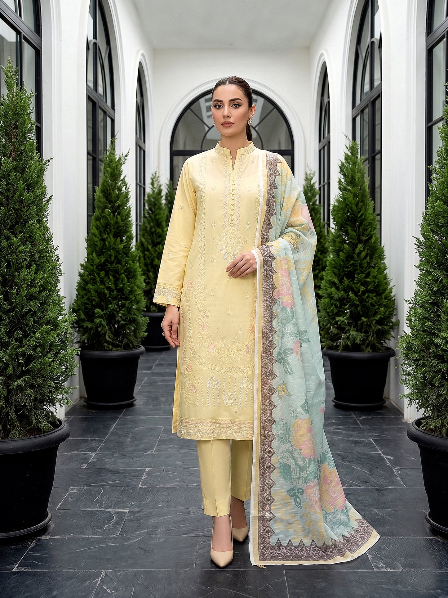 Lakhany Fully Embroidered Lawn 3PC