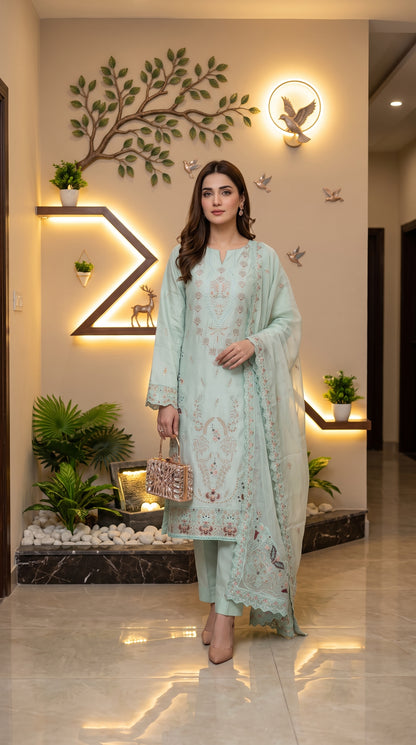 Halima By Anaya Noor Premium Emb Viscose 3PC