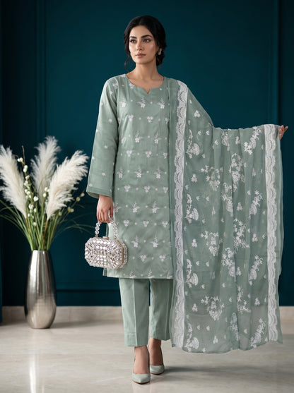 White Rose By Anaya Noor Emb Viscose 3PC
