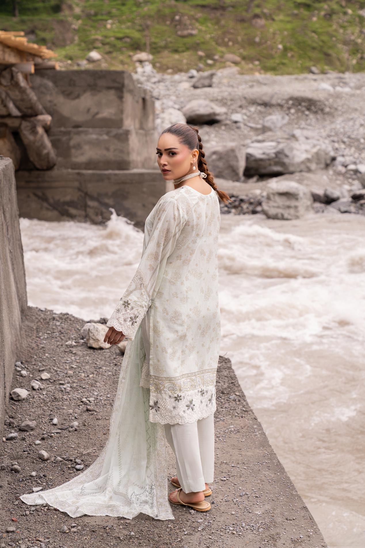 Shanaya Digital Emb Lawn 3PC